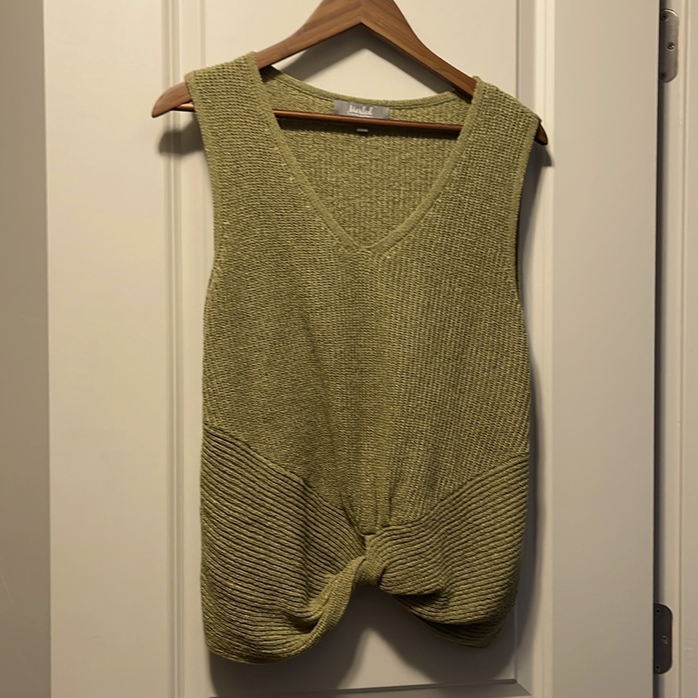 Green Sweater Tank Blouse